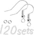 120 Sets Earring Hooks with Jump Rings for Jewelry Making, Tarnish Resistant 0.86 inch Fishhooks for DIY Earring Supplies,Stainless Steel Earring ...