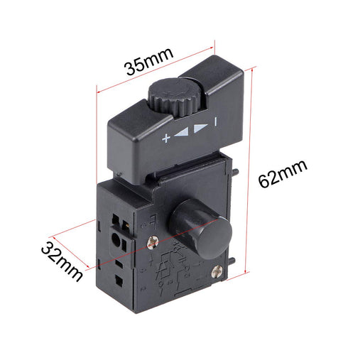 uxcell Trigger Switch FA2-6/IBEK Electric Drill Hammer 250V/4A/6A Tool Power Speed Control Push Button Switch...
