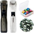 2Pcs Clam Clips for Paper, Paper Clam Clip, Portable Handheld Paper Clam Clip Dispenser with 100 Reusable Stainless Steel Metal Refill Clips, Fast...
