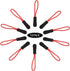 CTZD Durable Cord Zipper Pulls Pull Tab Zipper Replacement for Purses,Backpacks, Luggage, Clothing?Black Red,10 Pack...