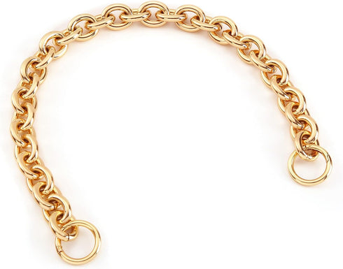 Fashionable Heavy Aluminum O Shape Metal Chain Handle Shoulder Straps Replacement for Women's Handbag,Shoulder Bag (Gold)...