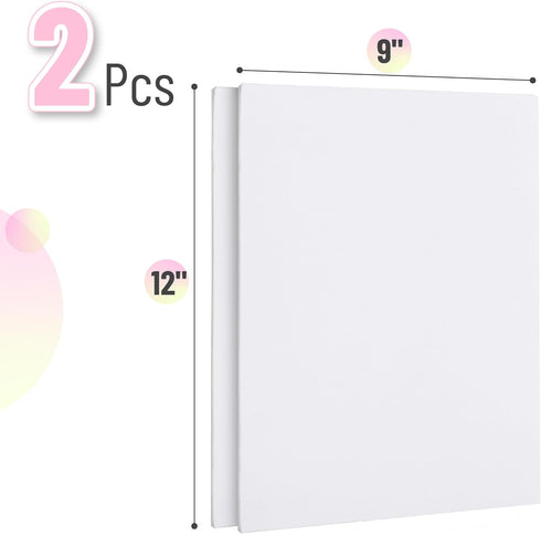 Mr. Pen- Canvas Panels, 2 Pack, 9x12 Inches, Triple Primed for Oil & Acrylic Paints, Canvas Boards for Painting, Painting, Blank Canvas for Painti...