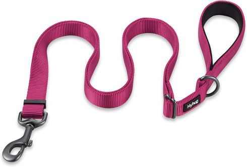 Hyhug Pets Premium Upgraded Adjustable Between 4 Feet and 6 Feet Leash with Durable Nylon and Super Soft Neoprene lined Handle for Young Dogs Dail...