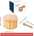 KITCHENDAO Bamboo Salt Cellar Bowl Box Container with Built-in Spoon, Elegant Kitchen Salt Dish Holder Saver Jar with Swivel Magnetic Lid to Stora...