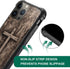 DJSOK Case Compatible with iPhone 15 Pro,Classic Wood Grain Devout Cross Case for iPhone 15 Pro Cases for Man Boys Girls Dual Layer Shockproof Rug...