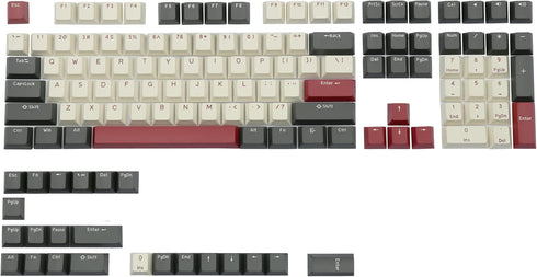 Happy Balls PBT Doubleshot Keycaps Cherry Profile Key Caps US-ANSI Layout for 61/68/75/81/84/87/98/104/108 MX Switches Mechanical Keyboards(Beige ...