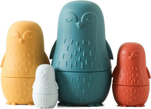 Silicone Nesting Dolls Toys Set for Easter Toys, Penguin Shaped Matryoshka Style Nesting Cups, Montessori Educational Toys for Toddlers’ Birthday ...