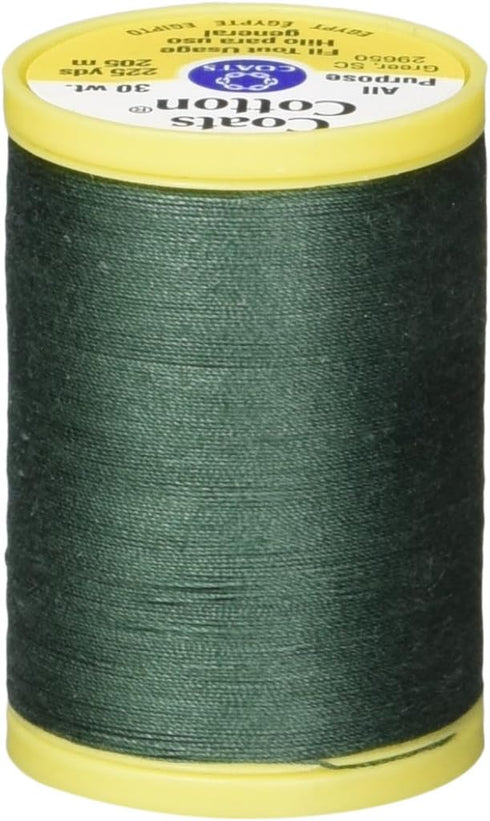 Coats Thread & Zippers Coats General Purpose Cotton Thread 225yd-Forest, Forest Green...