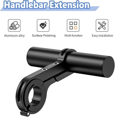 Mesee Bike Handlebar Extender Bicycle Handlebar Clamps Extension Mount Holder Aluminum Alloy Single Clamp Cycling Bracket for Bike LED Light, GPS,...