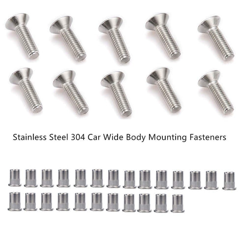 Stainless Steel 25 Pcs Fender Bumper Washer Bolt M5x20mm CNC Finishing Washer Engine Bay Dress Up Fastener Kit Flares Widebody kit Installation Ha...
