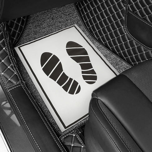 20 Pcs Car Foot Mat Disposable Paper Floor Mats Waterproof Car Floot Mat Black White Auto Foot Pads Universal Car Floor Protector Cover 15 x 20 in...