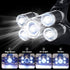 Headlamp 1200 Lumen Ultra Bright LED Work Headlight,Brightest USB Rechargeable Headlamps,4 Modes Waterproof Zoomable Head Lamp Best Headlamps for ...
