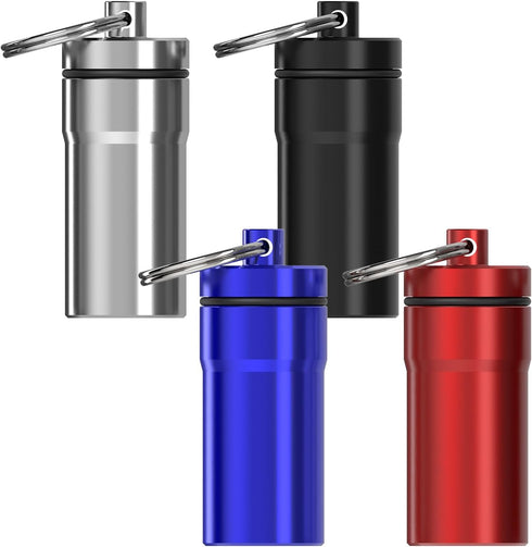 4 Pack Ear Plug Carrying Case, Portable Ear Plug Holder with Keychain, Waterproof Metal Ear Bud Carrying Case......