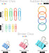 300 Pcs Paper Clips, Binder Clips and Rubber Bands, Office Supply Set, Paper Clips and Paper Clamps, School Supplies Office Supplies Teacher Suppl...