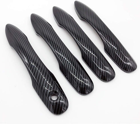 LJ Quality Accessories Paint Carbon Handle Cover Overlay Compatible with Camry No SM KH...