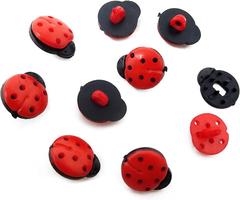 Honbay 200PCS Plastic Mini Ladybug Buttons Garden Insect Design Sewing Craft Buttons Embellishments for Scrapbooking Clothing DIY Craft and other ...