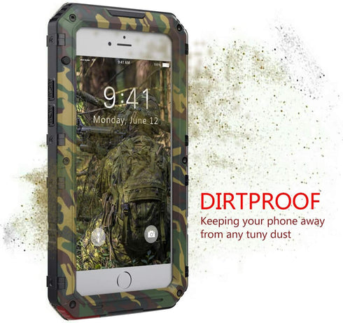 Beasyjoy for iPhone 7 Plus Case for iPhone 8 Plus Metal Case Heavy Duty with Screen Full Body Waterproof Shockproof Tough Rugged Hybrid Military G...