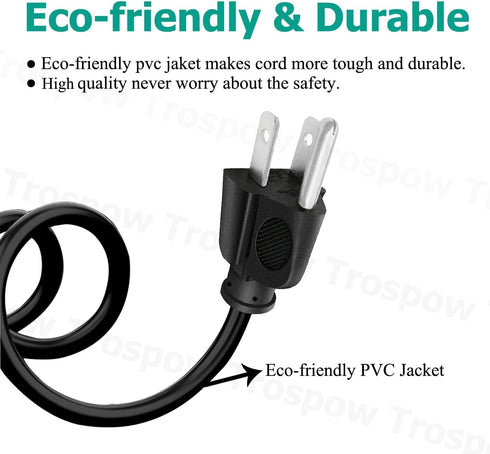 8.2ft 3 Prong Power Cord for Peavey Vox AC15C1 AC15C2 AC30S1 Ampeg AMP Vypyr VIP 1 3 X2 X3 Amplifier Amplifier Guitar AC Power Cord Supply Cable...
