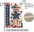 4th of July Patriotic Welcome Garden Flag 12.5 x 18 Inch Independence Day Memorial USA Flag Double Sided Burlap Flag for Anniversary Decor...