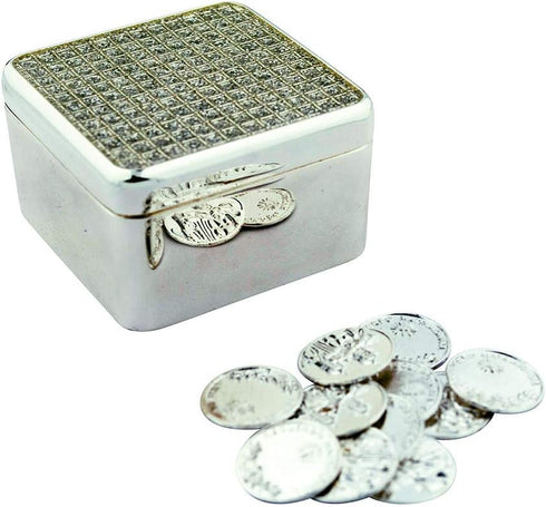 Arras De Boda Gift Set | Comes with Coins | 9 Styles | Wedding Metal Boxes | Great Catholic Gift | Spanish Matrimony Ceremony...