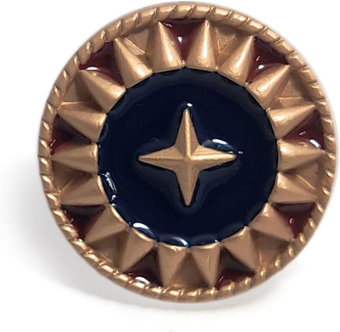 20 pcs Color Contrast Golden Star Enamel Layer Sewing Metal Shank Buttons for Coats -25mm -1"...