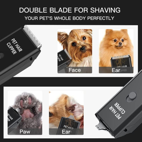 Feet Hair Trimmer, Dog Clippers,Quiet Washable USB Rechargeable Cordless Dog Grooming Kit,Electric Pets Hair Trimmers Shaver Shears for Dogs and C...