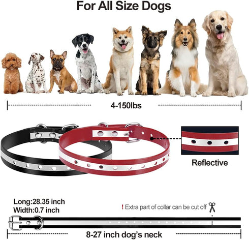 PetJoy Dog Collars Strap, Replacement Collar for Shock Reflective Collar, Adjustable Classic Dog Collar Strap for All Varieties Small Medium Large...