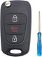 Flip Folding Replacement Key Fob Cover Fit for 2012-2014 Kia Soul Rio Keyless Entry Key Fob Case Shell...
