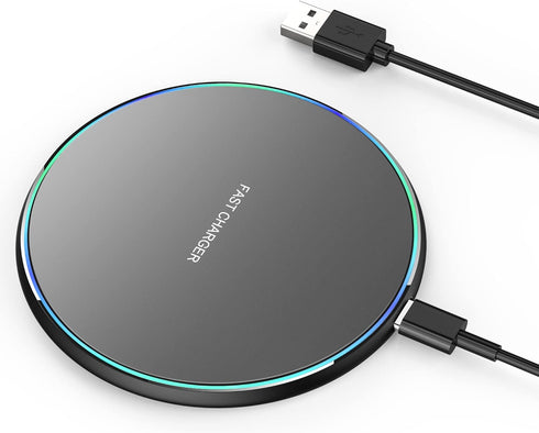 Wireless Charger, Wireless Charging Pad Compatible with iPhone 15 14 13 12 11 Pro Max/Mini/Plus/XR/X/8, 15W Max Fast Wireless Charging Pad Mat for...