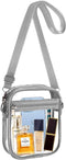 Clear Crossbody Purse Bag, Clear Bag Stadium Approved with Front Pocket for Concerts Sports Festivals...