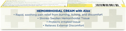 Globe (2 Pack) Hemorrhoid Cream, Relief with Aloe, (1.8 Ounce Tube) Relief from Hemorrhoids, Piles, Itching, Burning, Discomfort, & More...