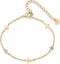 PAVOI 14K Gold Plated Sideways Cross Bracelet for Women | Religious Cubic Zirconia Station Bracelet | Confirmation Gift...