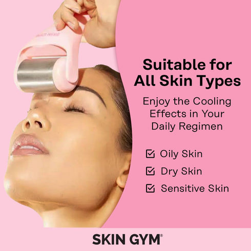 Skin Gym Ice Roller for Face - Anti Aging Ice Face Roller & Eye Roller for Eye Puffiness Relief, Travel Size Face Roller Skin Care & Face Ice Roll...