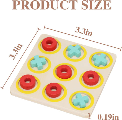 Wooden Board - Family Game Classic Wooden Board Game Classical Family Board Game, Strategy Board Game Wooden tic-tac-Toe Game...