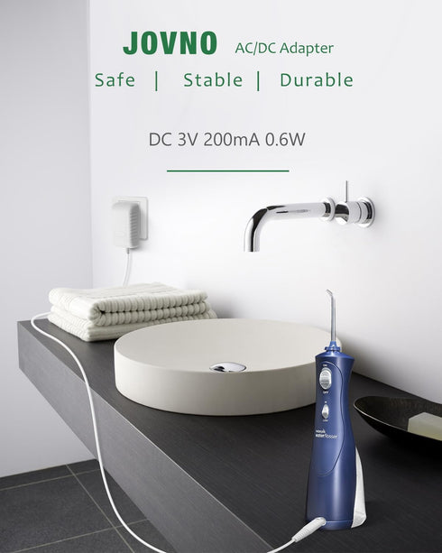 Water Flosser Charger for Waterpik WP360 WP360W WP462 Power Adapter for WP462W WP450 WP450W Cordless Water Flosser Power Cable YLA-03010 Oral Irri...