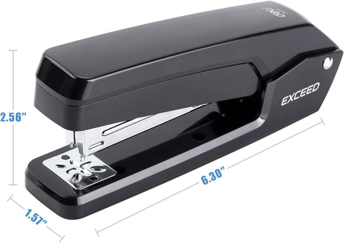 Deli/EZWORK Swing-Arm Swivel Stapler, 25 Sheets Capacity, 360 Degree Rotate Desk Staplers with 1000 Staples for Booklet or Book Binding, Black...