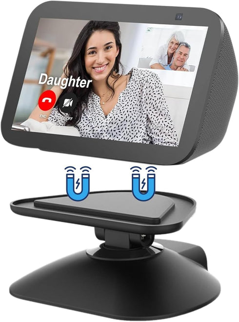 Adjustable Stand for Echo Show 5 (3rd Gen)? Tilt + Swivel Stand Multi Angle Rotation Magnetic Anti-Slip Base for Show 5,Rotatable All Around Compa...