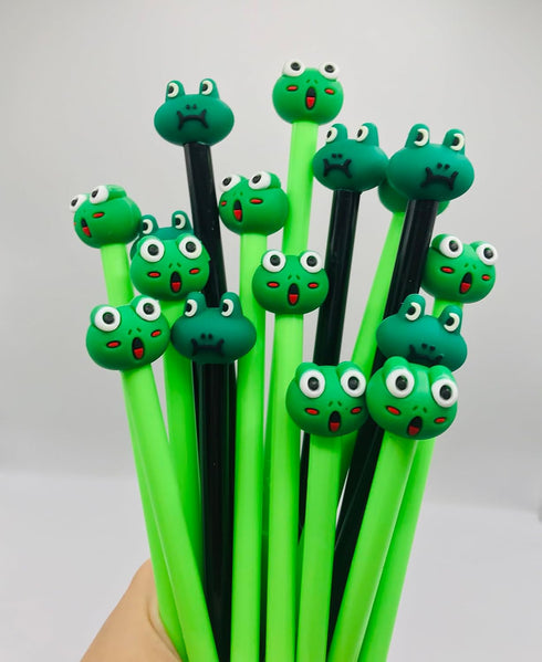 40 Pcs Cute Frog Pens Gel Ink Pens Fun Kawaii Pens Animals Writing Pens 0.5 mm Black Ink Cool Pens Novelty Fun Pens for Kids School Office Home Su...