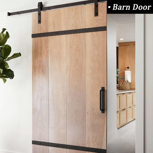 4Pack Black Sliding Barn Door Handles Push Pull Bar Handles Wooden Door Glass Door Handles Heavy Duty Aluminum Doors Steel Gate Handles...