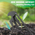 Stainless Steel Weed Puller Tool - 4 Teeth Dual-Purpose Manual Weed Remover Tool, Hand Weeder Tool with Long Handle for Vegetable Gardening, Farm ...