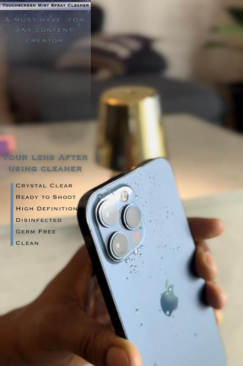 Touchscreen Mist Spray Cleaner - Lens & Screen Cleaner for Laptop, MacBook, iPhone Screen, Android Screen Cleaner. 2 in 1 Spray and Microfiber Scr...
