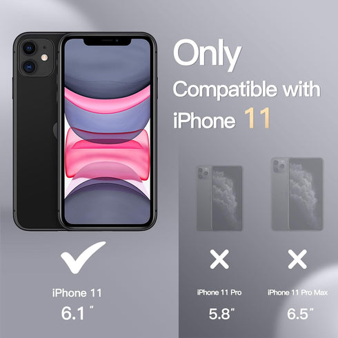 JETech Silicone Case for iPhone 11 (2019) 6.1-Inch, Silky-Soft Touch Full-Body Protective Case, Shockproof Cover with Microfiber Lining (Black)...