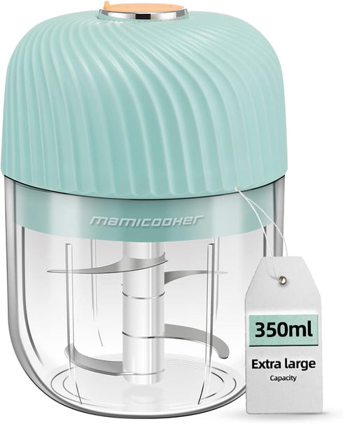 Electric Garlic Chopper, Portable Veggie Chopper, 350ML Garlic Grinder Masher Onion Chopper, Blender to Vegetable, Cordless Food Processor for Gin...