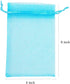 50 Pcs Per Pack 4x6 Gifts Wrap Bags Aqua Blue, Organza Sheer Fabric, Drawstring Transparent Mesh Bags for Baby Shower Favor,Anniversary,Dried Lave...