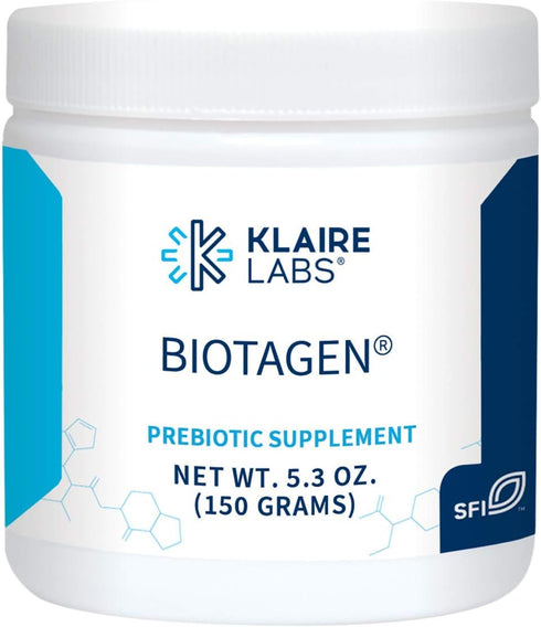 Klaire Labs Biotagen Powder - Prebiotic Inulin, Beta-Glucan & Arabinogalactan to Support Gut Microbiota (30 Servings, 150 Grams)...