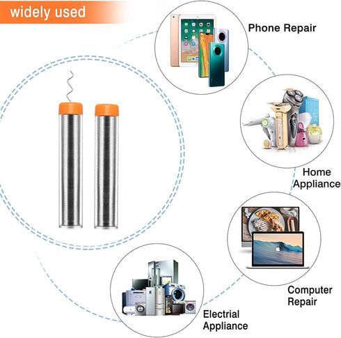 2Pcs Solder Wire,1mm Diameter Rosin Core Solder for Electronic Electrical Soldering Components Repair(Net 20g)...