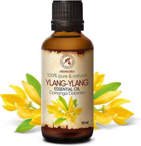 Ylang-Ylang Essential Oil 1.7 Fl Oz - Cananga Odorata - Madagaskar - 100% Pure & Natural Ylang Ylang Oil Best for Aromatherapy - Good Sleep - Beau...