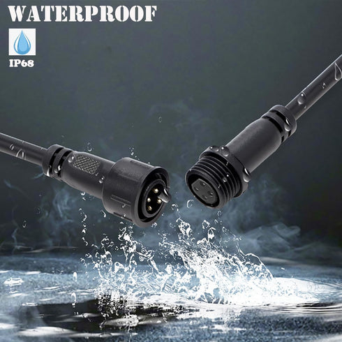 4 wire waterproof connector, 4 Pin Male Female Plug LED Connector,with 16AWG IP68 20CM Extension Cable for Car, Boat,Truck,Indoor/Outdoor LED Stri...
