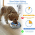 2-In-1Plastic Dog Bowl with Silicone Slow Feeder Insert, Silicone Puppy Slow Feeder Bowl with Suction Cups for Small, Medium and Large Dogs & Cats...