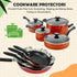 BOYAN Pot and Pan Protectors, Set of 12 and 3 Different Size, Cookware Protector Set/Felt Pots and Pans Divider Separator Pads Anti-Slip to Avoid ...
